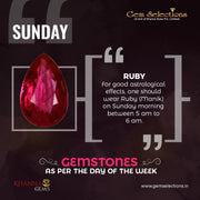 Choosing gemstones by weekday
