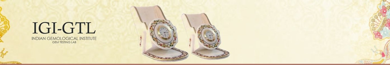 Gold Painted Marble Clocks