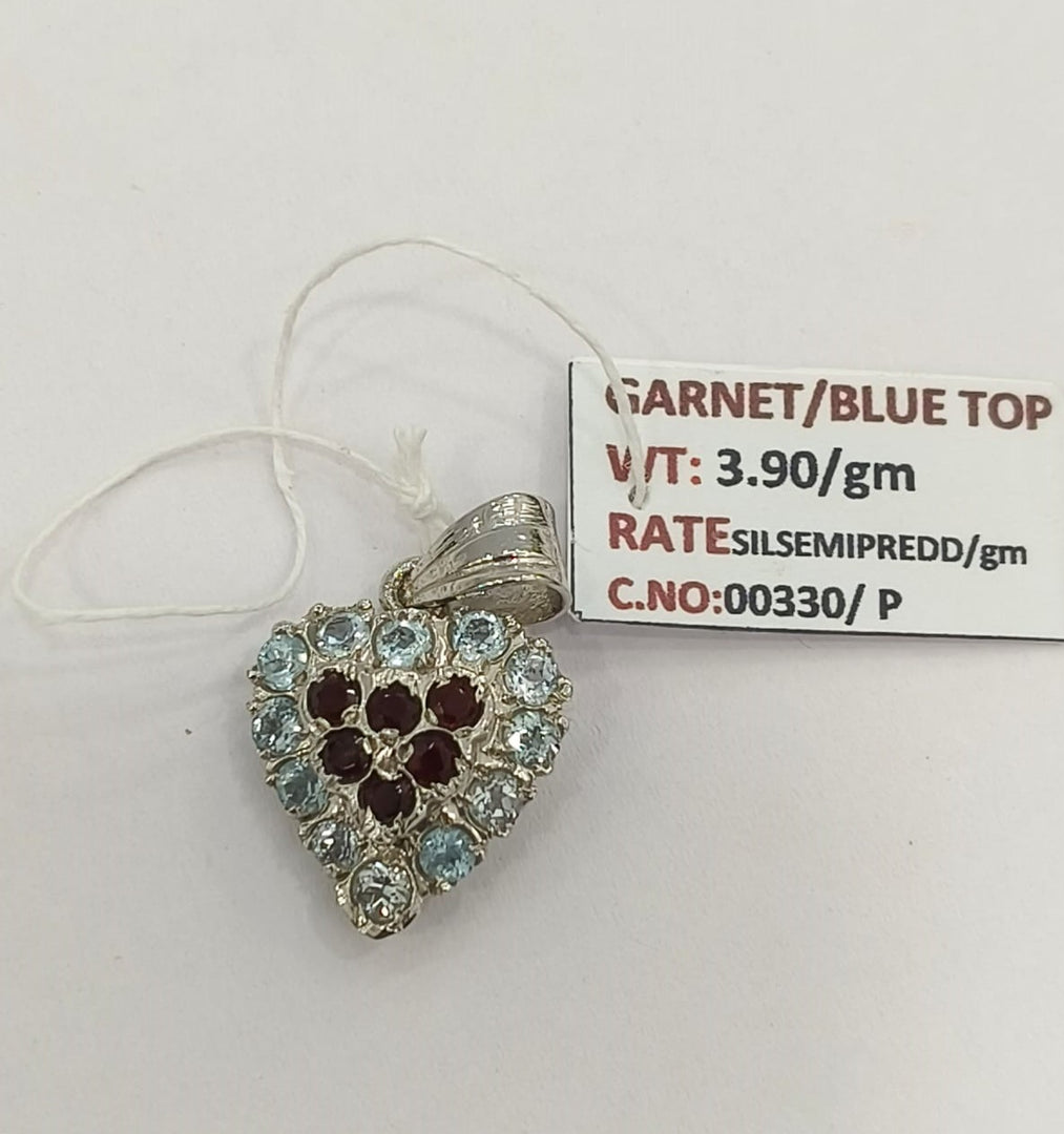 3.90/GM GARNET / BLUE TOPAZ (1650)