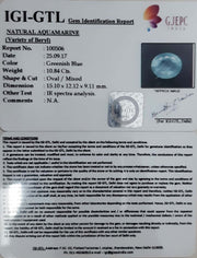 10.84/CT Natural Aquamarine with Govt Lab Certificate-1665