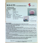4.74 Ratti Natural New Burma Ruby with Govt. Lab Certificate-(3441)