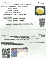 Load image into Gallery viewer, 4.94/CT Natural Yellow Sapphire With Govt Lab Certificate (2331)

