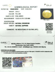 3.95/CT Natural Yellow Sapphire With Govt Lab Certificate (2331)