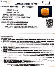 9.31/CT Natural Ceylonese Pukhraj Stone with Govt Lab Certificate-(4551)