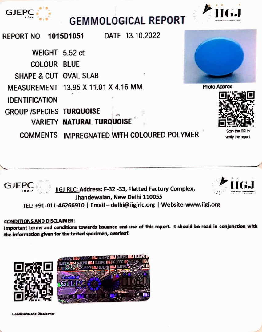 5.52 Carat Turquoise-(832)