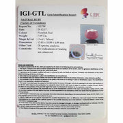 7.88 Ratti Natural New Burma ruby with Govt. Lab Certificate-(3441)