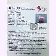 5.68 Ratti Natural New Burma Ruby with Govt Lab Certificate-(4551)