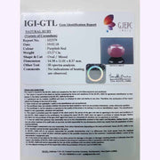 14.63 Ratti Natural New Burma Ruby with Govt Lab Certificate-(2331)