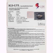 7.80 Ratti Natural Sillimanite Cat's Eye with Govt. Lab certified-(1100)