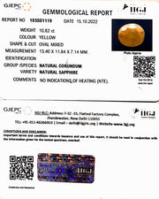 10.82/CT Natural Ceylonese Pukhraj Stone with Govt Lab Certificate-(4551)