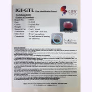 8.39 Ratti Natural New Burma Ruby with Govt. Lab Certificate (2331)