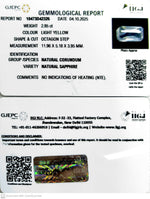 Load image into Gallery viewer, 2.95/CT Natural Yellow Sapphire With Govt Lab Certificate (23310)
