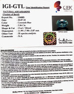 Load image into Gallery viewer, 3.56/CT Natural Aquamarine With Govt. Lab Certificate-5661
