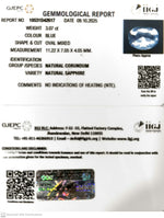 Load image into Gallery viewer, 3.07/CT Natural Blue Sapphire with Govt Lab Certificate (16650)