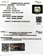 Load image into Gallery viewer, 2.88/CT Natural Yellow Sapphire With Govt Lab Certificate (16650)