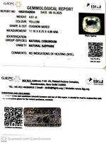 Load image into Gallery viewer, 7.57/CT Natural Yellow Sapphire With Govt Lab Certificate (16650)