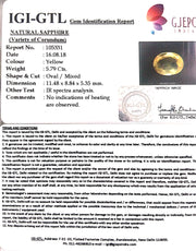 6.43 Ratti Natural Yellow Sapphire With Govt Lab Certificate-(34410)