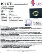 Load image into Gallery viewer, 2.98 Ratti  yellow sapphire with Govt Lab Certificate-(6771)