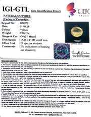 10.06 Ratti  Natural yellow sapphire with Govt Lab Certificate-(8991)