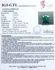 4.87/CT Natural Emerald Stone With Govt. Lab Certificate  (23310)