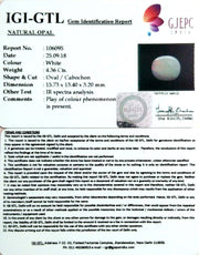 4.36/CT Natural Fire Opal with Govt. Lab Certificate (4551)