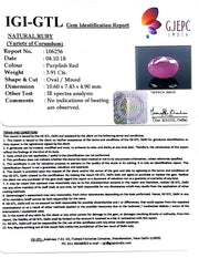 4.34 Ratti Natural Mozambique Ruby with Govt Lab Certificate-(7881)