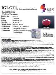 4.60 Ratti Natural Neo Burma Ruby with Govt Lab Certificate-(4551)