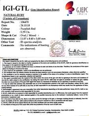 5.88 Ratti Natural Neo Burma Ruby with Govt Lab Certificate-(5661)