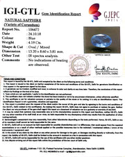 4.19/CT Natural Blue Sapphire With Govt Lab Certificate-BLUSA9S