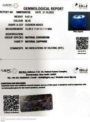 9.42/CT Natural Blue Sapphire with Govt Lab Certificate (4551)
