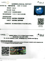 Load image into Gallery viewer, 8.46/CT Natural Blue Sapphire with Govt Lab Certificate (4551)