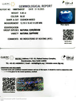 Load image into Gallery viewer, 9.40/CT Natural Blue Sapphire with Govt Lab Certificate (4551)