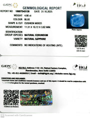 4.80/CT Natural Blue Sapphire with Govt Lab Certificate (6771)