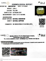 Load image into Gallery viewer, 3.90/CT Natural Yellow Sapphire With Govt Lab Certificate (6771)