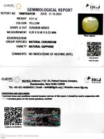 Load image into Gallery viewer, 4.51/CT Natural Yellow Sapphire With Govt Lab Certificate (4551)