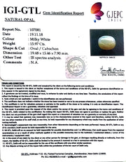17.74 Ratti Natural fire Opal with Govt. Lab Certificate-(610)