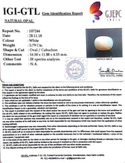 6.43 Ratti Natural fire Opal with Govt. Lab Certificate-(1221)