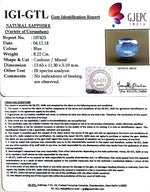 Load image into Gallery viewer, 8.22/CT Natural Blue Sapphire with Govt Lab Certificate-BLUSA9S
