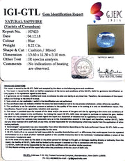 8.22/CT Natural Blue Sapphire with Govt Lab Certificate-BLUSA9S