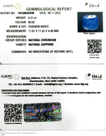 Load image into Gallery viewer, 6.31/CT Natural Blue Sapphire with Govt Lab Certificate (4551)