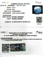 Load image into Gallery viewer, 9.42/CT Natural Blue Sapphire with Govt Lab Certificate (4551)