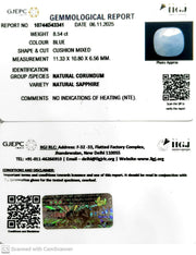 8.54/CT Natural Blue Sapphire with Govt Lab Certificate (4551)