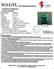 21.88 Ratti Natural Panna Stone With Govt. Lab Certificate  (6771)