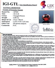 5.09 Ratti Natural Hessonite with Govt. Lab Certificate-(1221)