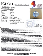 3.96 Ratti Natural Blue Sapphire with Govt Lab Certificate-(6771)