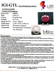 5.74 Ratti Natural New Burma Ruby with Govt Lab Certificate-(4551)