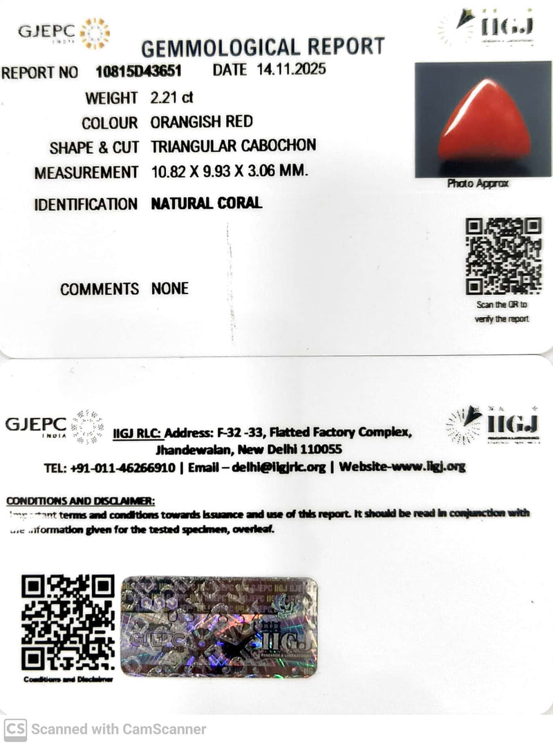 2.21/CT Natural Red Coral With Govt. Lab Certificate-10815D43651
