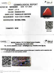 2.21/CT Natural Red Coral With Govt. Lab Certificate-10815D43651