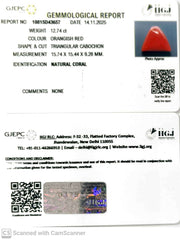 12.74/CT Natural Red Coral With Govt. Lab Certificate-10815D43657