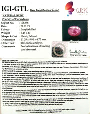 6.04 Ratti Natural New Burma Ruby with Govt Lab Certificate-(3441)